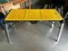 ADJUSTABLE WORK PLATFORM / BENCH WITH ELECTRIC PLUGS