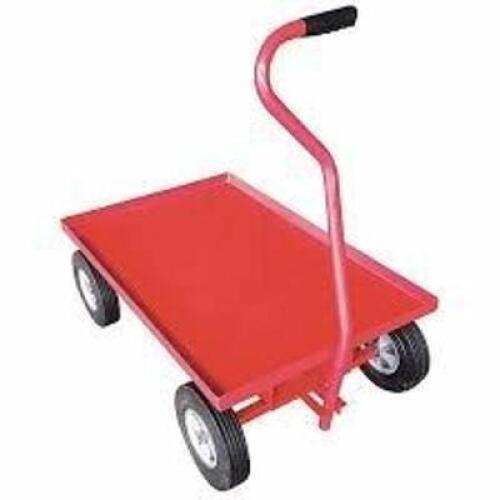 DESCRIPTION: (1) WAGON TRUCK WITH LIPPED METAL DECK BRAND/MODEL: PRODUCT NUMBER #26Y475 INFORMATION: RED, STEEL, 1,000 LB LOAD CAPACITY SIZE: 36 IN X