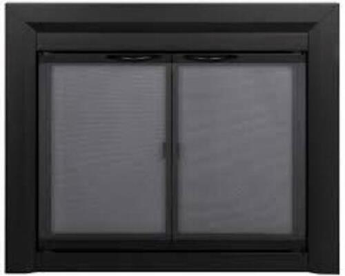 DESCRIPTION: (1) FIRESCREEN FIREPLACE GLASS BRAND/MODEL: CARLISLE #CL-3001 INFORMATION: BLACK SIZE: MEDIUM RETAIL$: $289.99 EA QTY: 1