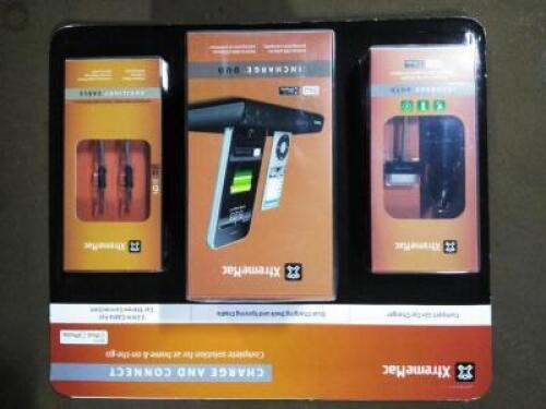 DESCRIPTION: (2) CHARGE AND CONNECT STATION BRAND/MODEL: XTREMEMAC #58-17125 INFORMATION: IPHONE / IPAD RETAIL$: $55.00 EA QTY: 2