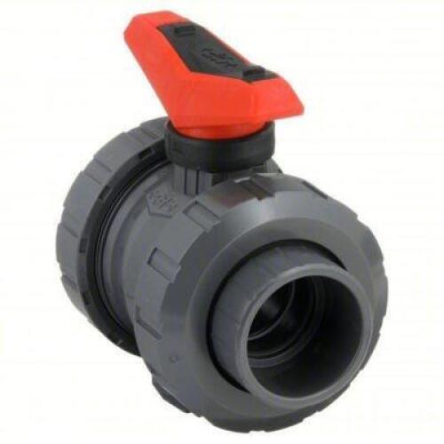 DESCRIPTION: (2) MANUAL TWO WAY BALL VALVE BRAND/MODEL: GF PIPING SYSTEMS #2KE51 INFORMATION: PVC, STRAIGHT, FNPT X FNPT, FULL PORT BALL PORT SIZE: 2