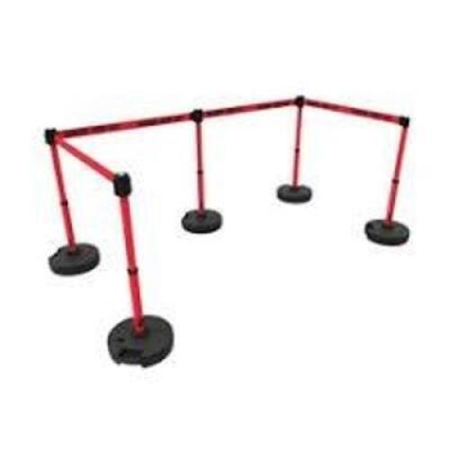 DESCRIPTION: (1) BOX OF (5) PLASTIC STAKES BRAND/MODEL: BANNER STAKES INFORMATION: RED RETAIL$: $659.00 EA QTY: 1