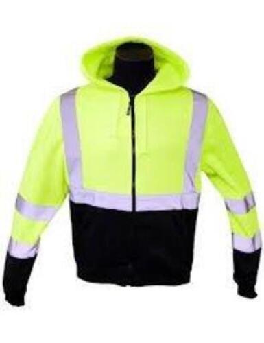 DESCRIPTION: (3) SAFETY SWEATSHIRTS BRAND/MODEL: AWARE WEAR #W377 INFORMATION: LIME, ROAD & RAIL SERVICES, HOODIE SIZE: LARGE RETAIL$: $38.00 EA QTY: