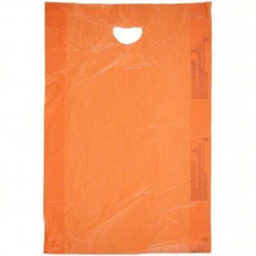 DESCRIPTION: (1) CASE OF (500) MERCHANDISE BAGS BRAND/MODEL: PRODUCT NUMBER #5DUK1 INFORMATION: ORANGE, DIE CUT, GUSSETED SIZE: 13" X 3" X 21" RETAIL$