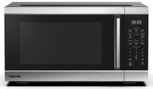 DESCRIPTION: (1) MICROWAVE OVEN BRAND/MODEL: TOSHIBA #WSI-EM22AST INFORMATION: STAINLESS STEEL AND BLACK SIZE: 2.2 CU FT RETAIL$: $259.99 EA QTY: 1