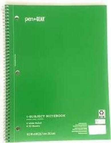 DESCRIPTION: (20) SPIRAL NOTEBOOKS BRAND/MODEL: PENGEAR INFORMATION: ONE SUBJECT RETAIL$: $20.00 TOTAL QTY: 20