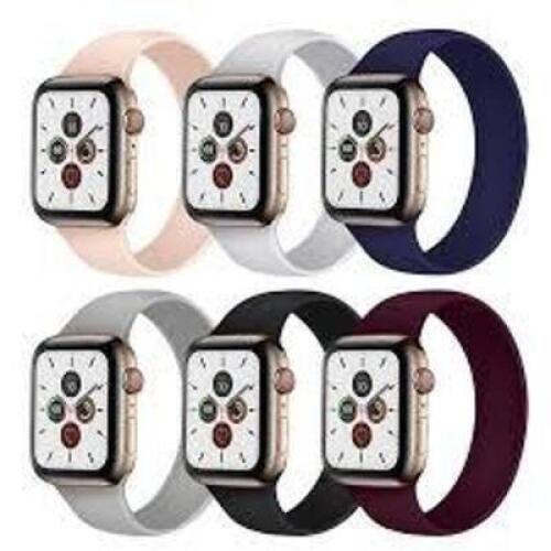 DESCRIPTION: (1) PACK OF (6) SMART WATCH BANDS BRAND/MODEL: FOR APPLE WATCH INFORMATION: SILICONE, 6 COLORS RETAIL$: $24.95 EA QTY: 1