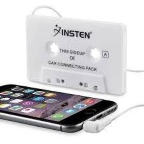 DESCRIPTION: (1) BOX OF (30) CAR CONNECTING CASSETTE TAPE BRAND/MODEL: INSTEN INFORMATION: WHITE, CORDED, CONNECTS TO PHONE RETAIL$: $13.99 EA QTY: 1