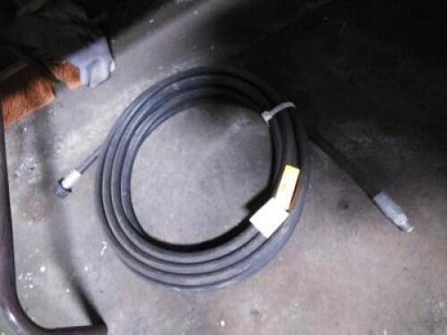 DESCRIPTION: (1) PRESSURE WASHER HOSEINFORMATION: MUST COME INSPECTSIZE: APPROX 20'QTY: 1