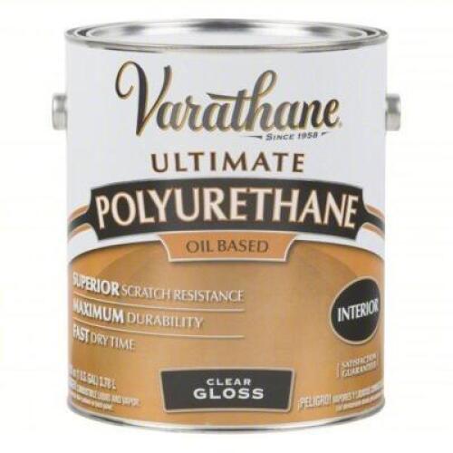 DESCRIPTION: (1) OIL BASED CLEAR GLOSS WOOD FINISH BRAND/MODEL: VARATHANE 9032 GLOSS SIZE: 1GAL RETAIL$: 99.12 QTY: 1