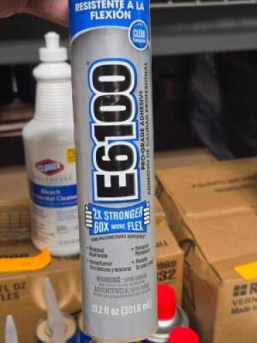 DESCRIPTION: (6) CLEAR CONSTRUCTION ADHESIVE BRAND/MODEL: ECLECTIC E6100 SIZE: 10.2 OZ RETAIL$: 70.98 QTY: 6