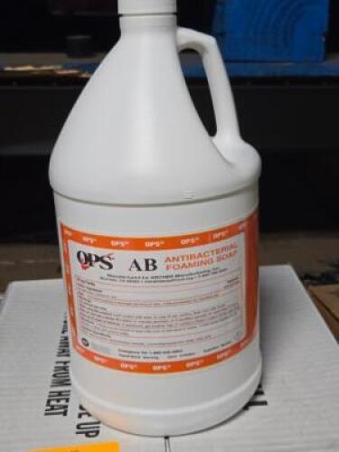 DESCRIPTION: (4) ANTIBACTERIAL FOAMING SOAP BRAND/MODEL: OPS AB SIZE: 1 GAL RETAIL$: 150 QTY: 4