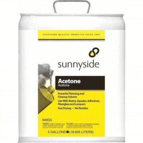 DESCRIPTION: (1) ACETONE SOLVENT BRAND/MODEL: SUNNSIDE 487F09 SIZE: 5 GAL RETAIL$: 197.11 QTY: 1