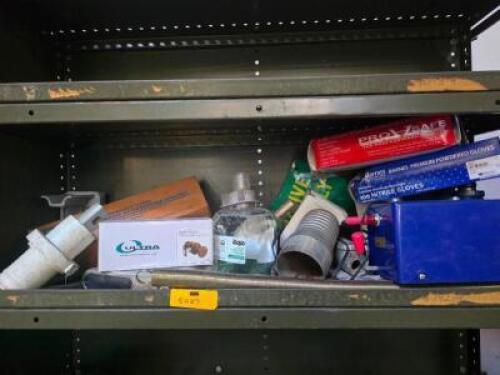 DESCRIPTION: (1) SHELF OF MISC ITEMS INFORMATION: MUST INSPECT QTY: 1