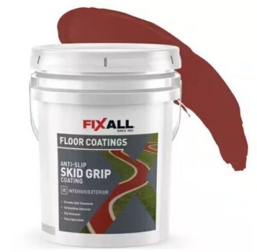 DESCRIPTION: (1) CRIMSON ANTI-SLIP FLOOR COVERING BRAND/MODEL: FIXALL F06525-5-E SIZE: 5 GAL RETAIL$: 239.94 QTY: 1