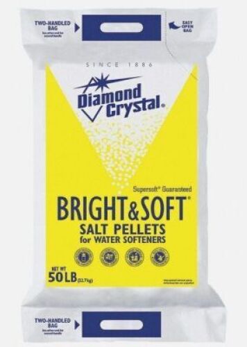 DESCRIPTION: (2) WATER SOFTNER SALT CRYSTALSBRAND/MODEL: DIAMOND CRYSTALSIZE: 50 LBRETAIL$: 42.6QTY: 2