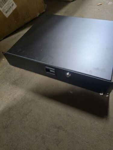 DESCRIPTION: (1) LOCKING DRAWER BOX BRAND/MODEL: MCM INFORMATION: BLACK, METAL, LOCKING RETAIL$: $66.00 EA QTY: 1