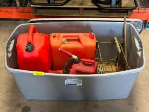 ASSORTED EMPTY GAS CANS