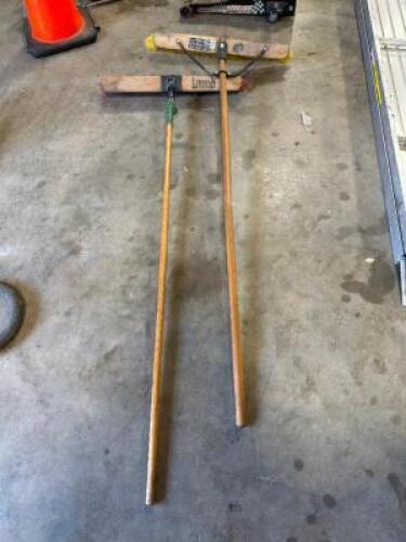(2) - SHOP BROOMS