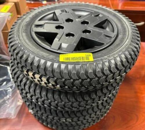 (4) PR1MO POWERTRAX POWERED WHEEL CHAIR WHEELS.