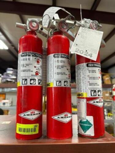 (3) DRY CHEMICAL FIRE EXTINGUISHERS