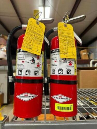 (2) DRY CHEMICAL FIRE EXTINGUISHERS