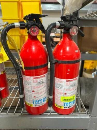 (2) DRY CHEMICAL FIRE EXTINGUISHERS