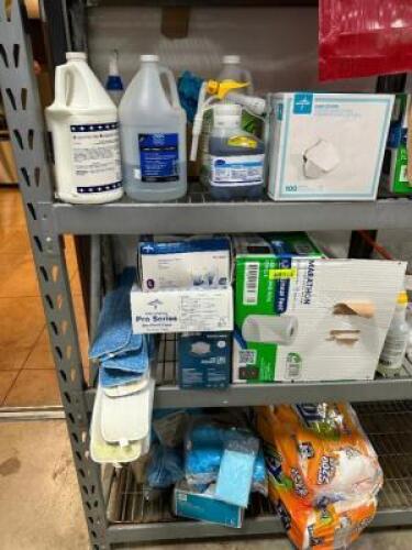 (1) LOT OF ASSORTED PAPER AND CLEANING SUPPLIES