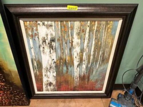 24" X 24" FRAMED PRINT ASPEN TREES IN FALL