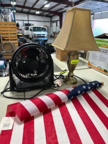 FAN, DESK LAMP, MISC.