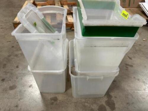 (1) LOT OF ASSORTED PLASTIC CONTAINERS,