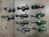 (10) - BRASS SLEEVED OXYGEN REGULATORS - 7
