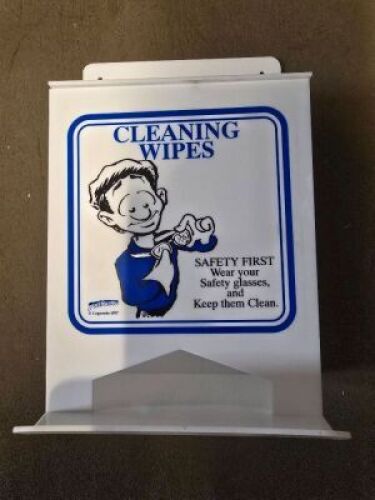 DESCRIPTION: (1) CLEANING WIPES DISPENSERBRAND/MODEL: BRADY #35XL96QTY: 1
