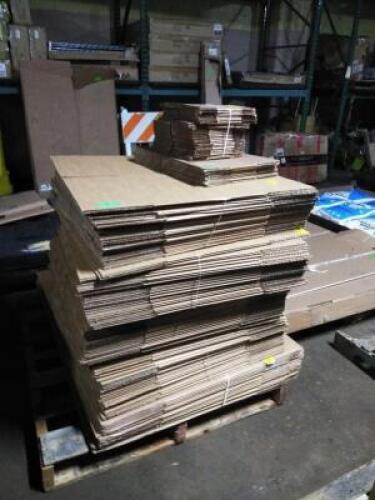 DESCRIPTION: (1) PALLET OF APPROX (100) CARDBOARD MOVING BOXESINFORMATION: MUST COME IN AND INSPECTQTY: 1