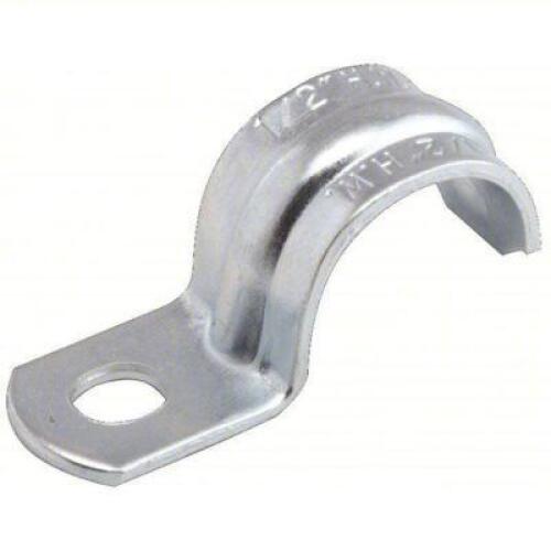 DESCRIPTION: (1) BAG OF APPROX (50) CONDUIT AND PIPE STRAP CLAMP BRAND/MODEL: RACO #206F24 INFORMATION: ONE-HOLE: 1/2 IN TRADE SIZE, STEEL, IMC/RMC QT