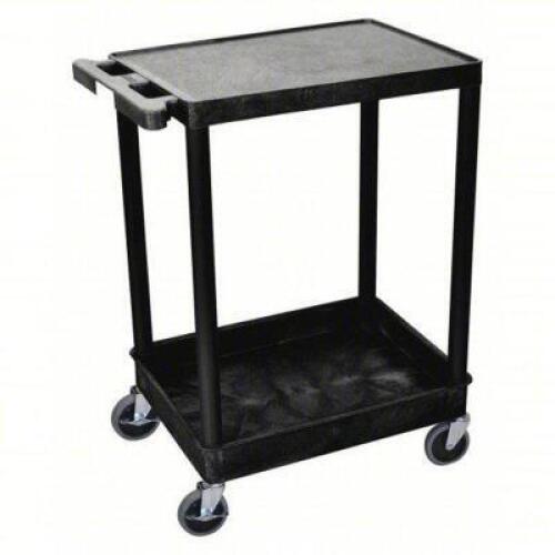 DESCRIPTION: (1) UTILITY CART BRAND/MODEL: PRODUCT NUMBER #5WCU1 INFORMATION: DEEP LIPPED & LIPPED PLASTIC SHELVES: 300 LB LOAD CAPACITY, BLACK SIZE: