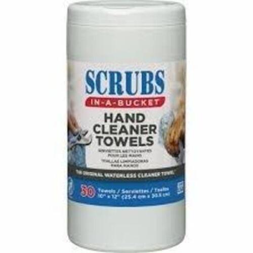 DESCRIPTION: (2) HAND CLEANING TOWELS BRAND/MODEL: SCRUBS #24WJ90 INFORMATION: 30 WIPES PER CANISTER, ALOE / VITAMIN 3, CITRUS RETAIL$: $12.96 EA QTY: