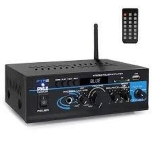 DESCRIPTION: (1) STEREO POWER AMPLIFIER BRAND/MODEL: PYLE #PTA2 RETAIL$: $81.59 EA QTY: 1