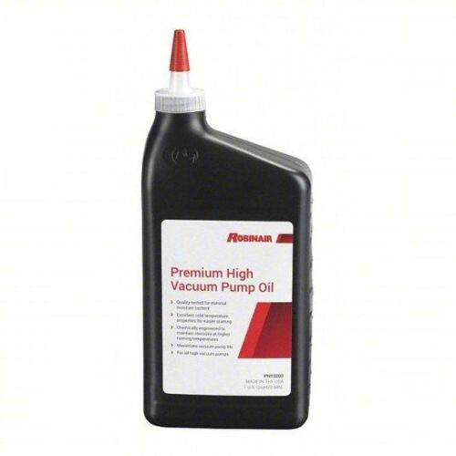 DESCRIPTION: (4) PREMIUM HIGH VACUUM PUMP OIL BRAND/MODEL: ROBINAIR 13203 SIZE: 1 QT RETAIL$: 47.03 QTY: 4