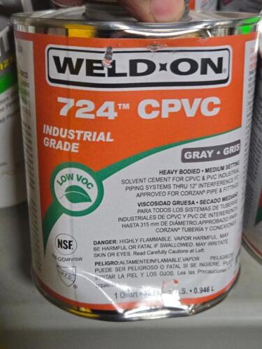 DESCRIPTION: (4) CPVC PIPE CEMENT BRAND/MODEL: WELD ON 724 SIZE: 1 PINT RETAIL$: 146.76 QTY: 4