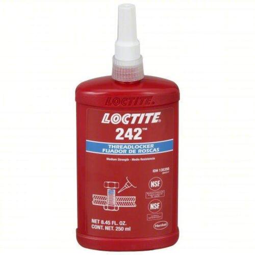 DESCRIPTION: (2) MEDIUM STRENGTH THREAD LOCKER BRAND/MODEL: LOCTITE 242 SIZE: 8.45 OZ RETAIL$: 440.92 QTY: 2