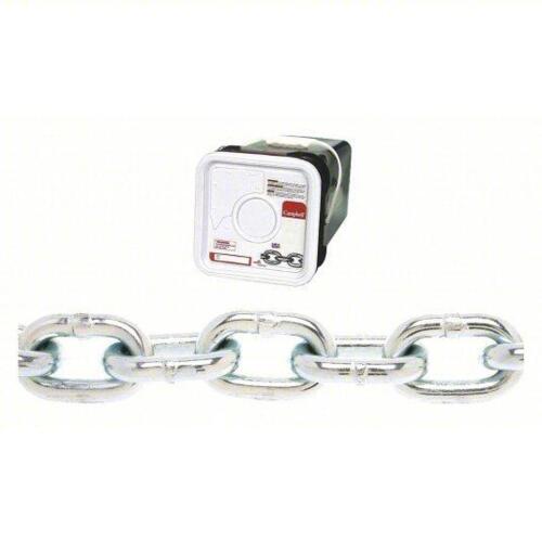 DESCRIPTION: (1) CARBON STEEL CHAIN BRAND/MODEL: CAMPBELL #49DM23 INFORMATION: STEEL, 1,300 LB WORKING LOAD LIMIT SIZE: 1/4 IN TRADE SIZE X 100 FT LG