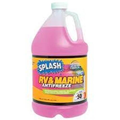 DESCRIPTION: (6) RV AND MARINE ANTIFREEZE BRAND/MODEL: SPLASH INFORMATION: PINK SIZE: 1 GALLON RETAIL$: $5.60 EA QTY: 6