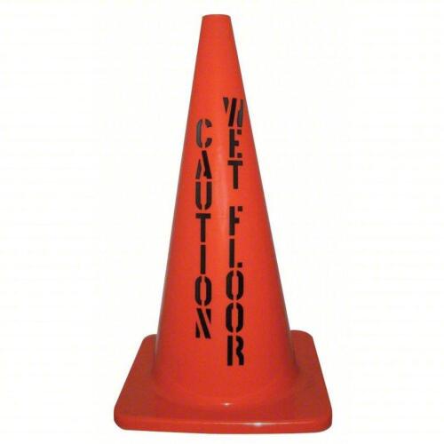 DESCRIPTION: (10) TRAFFIC CONES BRAND/MODEL: 6FHC8 INFORMATION: "CAUTION WET FLOOR" RETAIL$: $11.30/EA SIZE: 18" HEIGHT QTY: 10