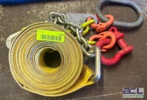 (2) STRAPS W/ CLEVIS' ENDS