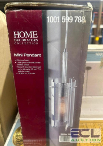 HOME DECORATORS COLLECTION MINI PENDANT