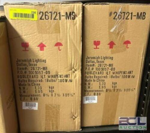 (2) JEREMIAH LIGHTING BOULEVARD LT MINIPENANT LIGHTS