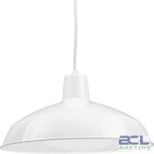 (2) PROGRESS LIGHTING WHITE PENDANT LIGHTS