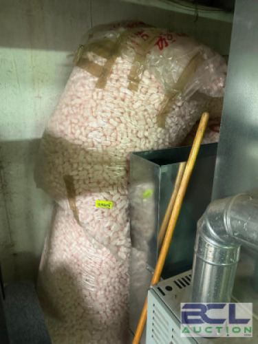 (8) LARGE BAGS OF PINK FOAM PACKING PEANUTS