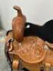 WESTERN BARREL RACING SHOW HORSE SADDLE WITH TACK SET - 8